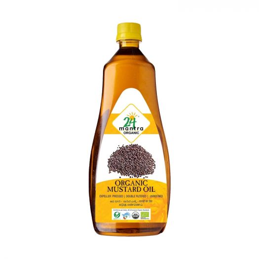 24 Mantra Organic Mustard Oil Double Filtered 1000ml