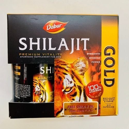 Dabur shilajit Gold With Kesar 20 Capsules And Free Oil 20ml